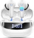 Jxrev Wireless Bluetooth 5.4 Earbuds, 6D Stereo Ear Buds, LED Power Display