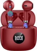 Jxrev Wireless Bluetooth 5.4 Earbuds, 6D Stereo Ear Buds, LED Power Display