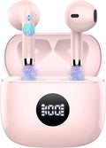 Jxrev Wireless Bluetooth 5.4 Earbuds, 6D Stereo Ear Buds, LED Power Display