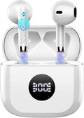 Jxrev Wireless Bluetooth 5.4 Earbuds, 6D Stereo Ear Buds, LED Power Display