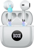 Jxrev Wireless Bluetooth 5.4 Earbuds, 6D Stereo Ear Buds, LED Power Display