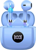 Jxrev Wireless Bluetooth 5.4 Earbuds, 6D Stereo Ear Buds, LED Power Display