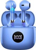 Jxrev Wireless Bluetooth 5.4 Earbuds, 6D Stereo Ear Buds, LED Power Display