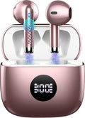 Jxrev Wireless Bluetooth 5.4 Earbuds, 6D Stereo Ear Buds, LED Power Display